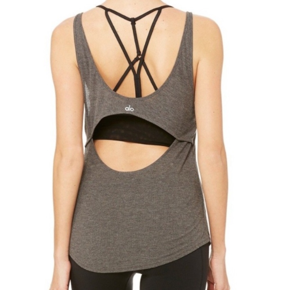 ALO Yoga sculpt tank - Heather gray